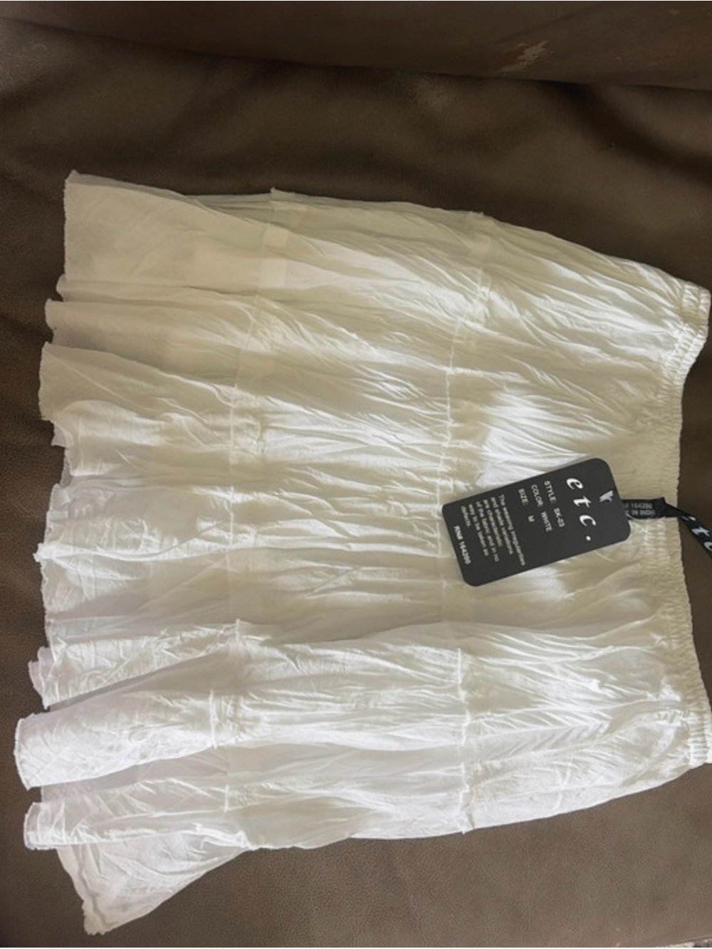 ETC White Tiered Mini Skirt juniors size small